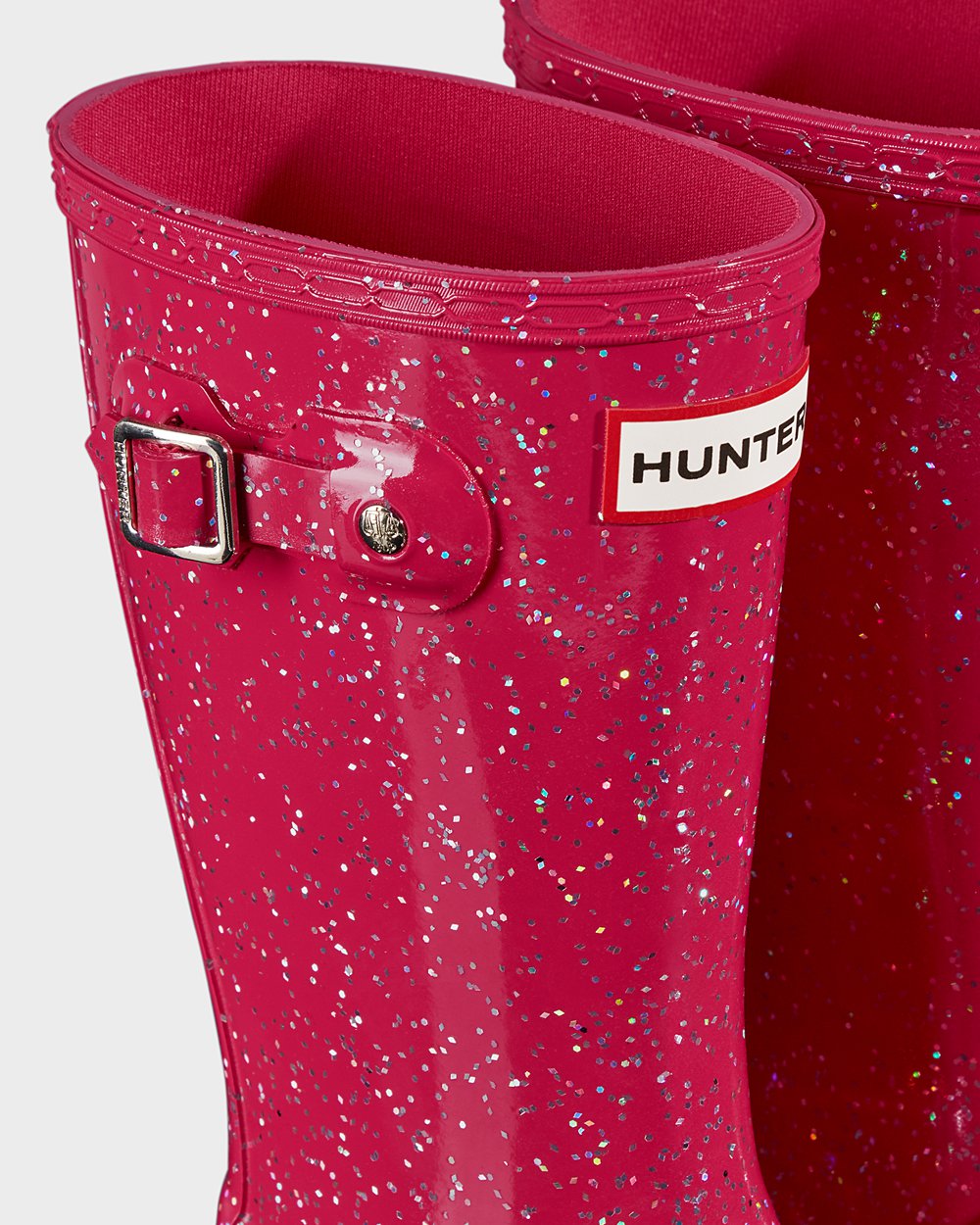 Botas De Agua Hunter Niños Original Big Giant Glitter - Rosas - Argentina 5896YKOHG